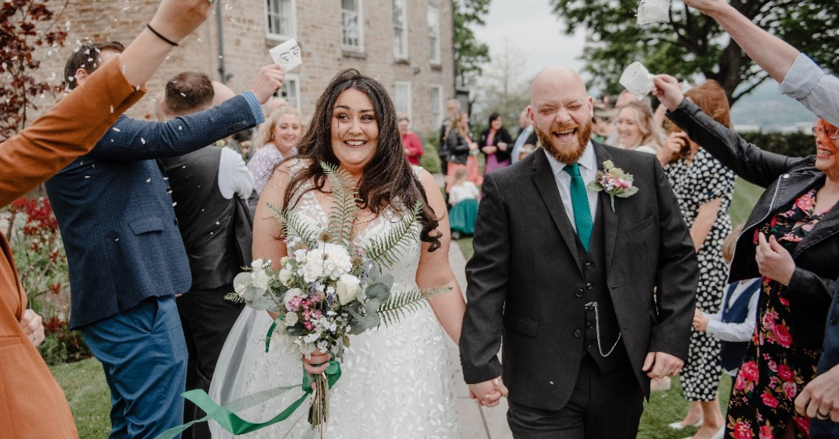 Wedding ceremony taking place at Manor Oaks House wedding venue in Sheffield.